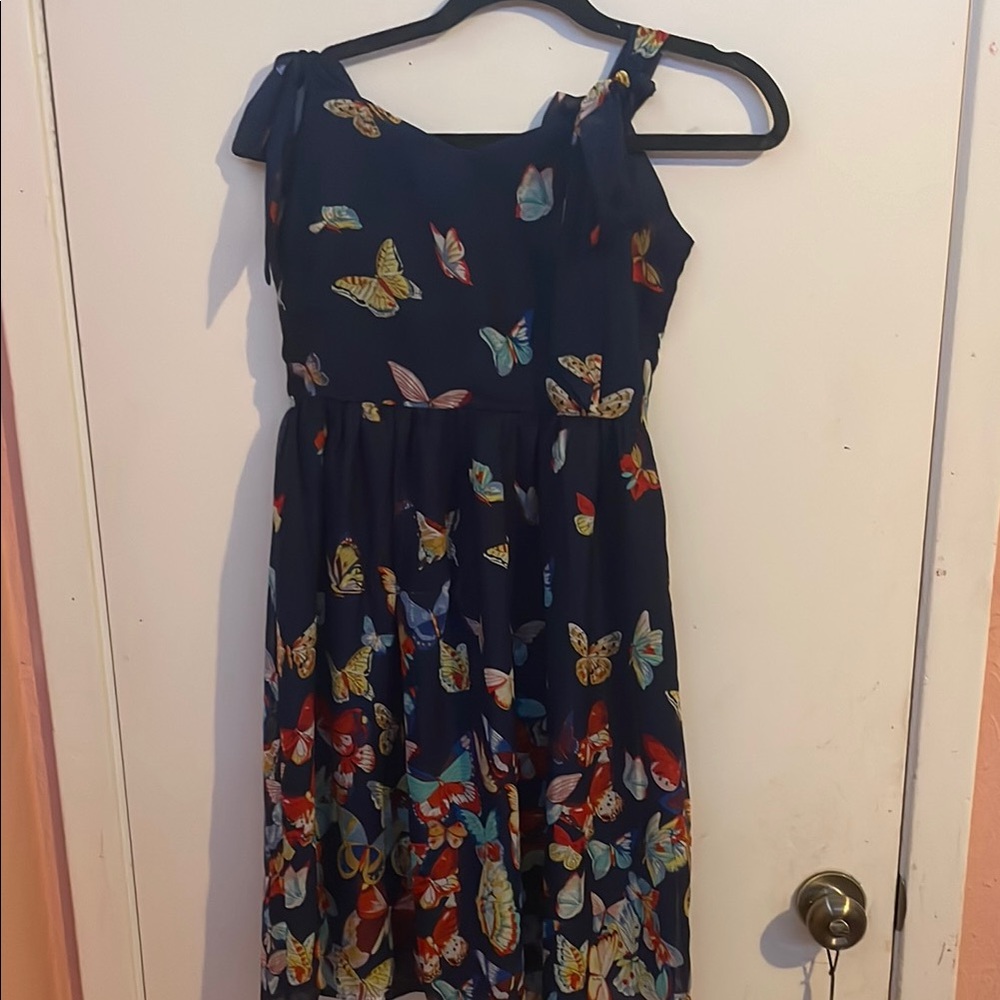 Charming Butterfly Print Kids Dress